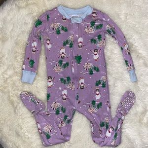 Hanna Andersson Footed Holiday Jammies, Size 90cm